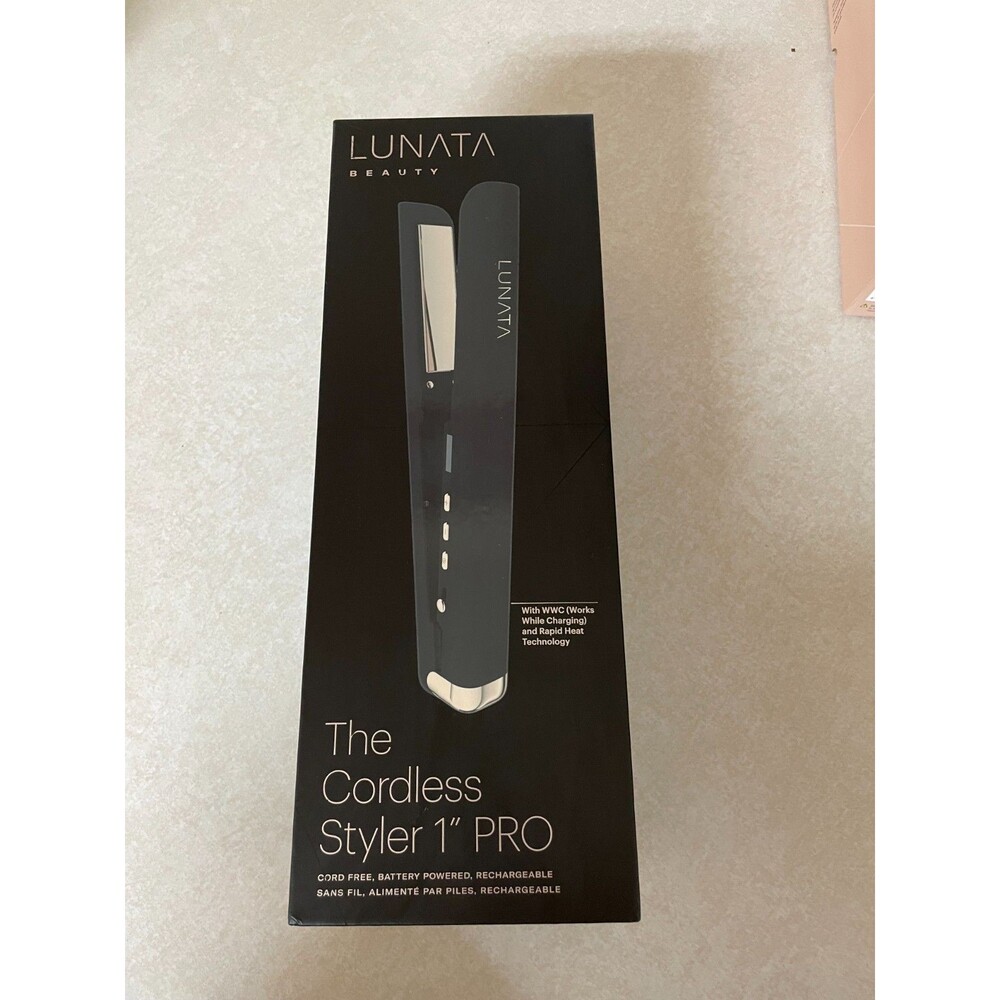 Lunata Beauty The Cordless Styler 1" Pro- Black - New in Box